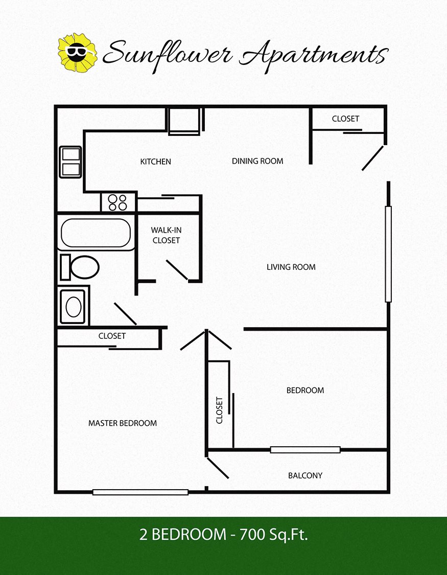 Floor Plans of Sunflower Apartments in Tucson, AZ